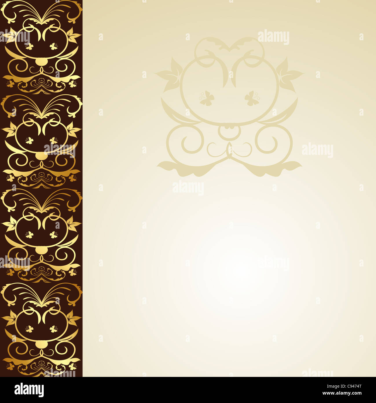 Illustration floral background for design wedding card - vector Stock Photo  - Alamy