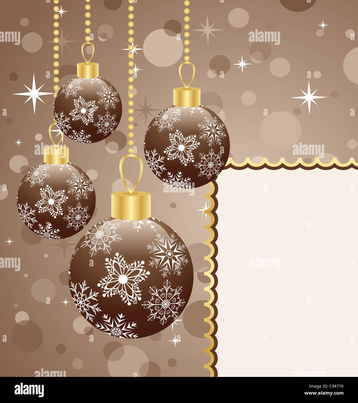 Illustration Christmas background with set balls - vector Stock Photo ...