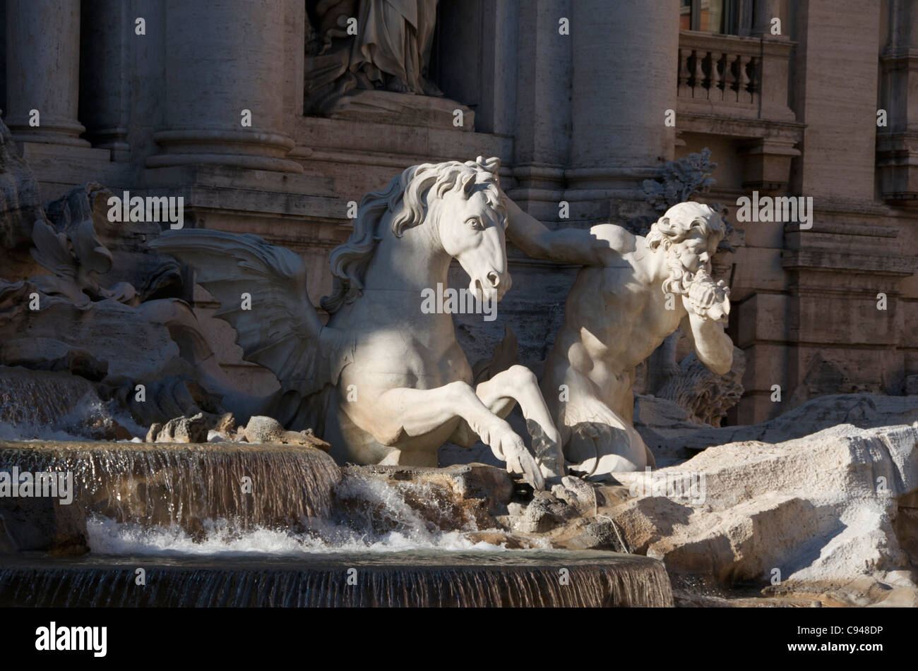 Sculptures on the Trevi Fountain, Rome, Italy, Europe Stock Photo Alamy