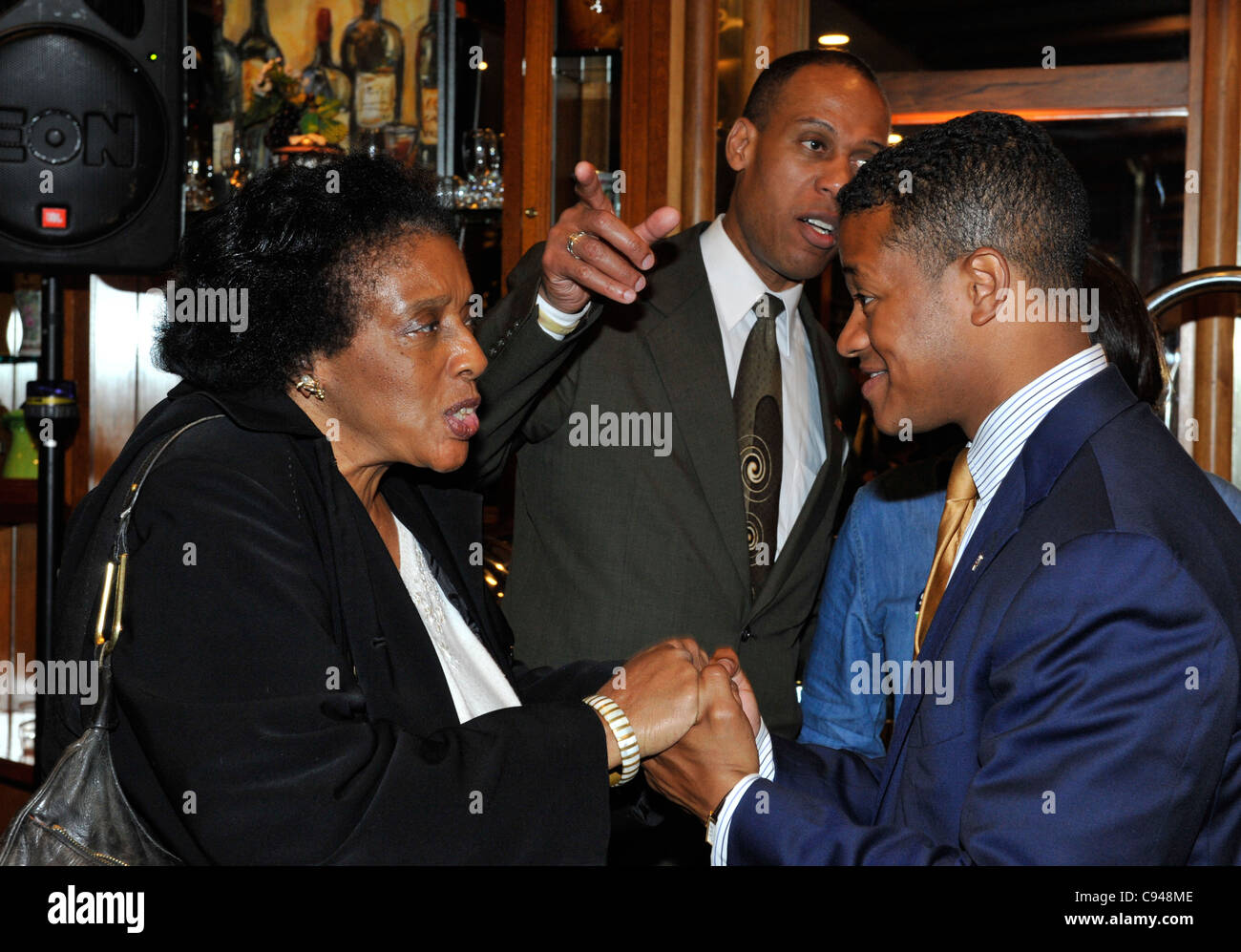 Carrie Solages (DElmont), center, elected as 3rd District Nassau