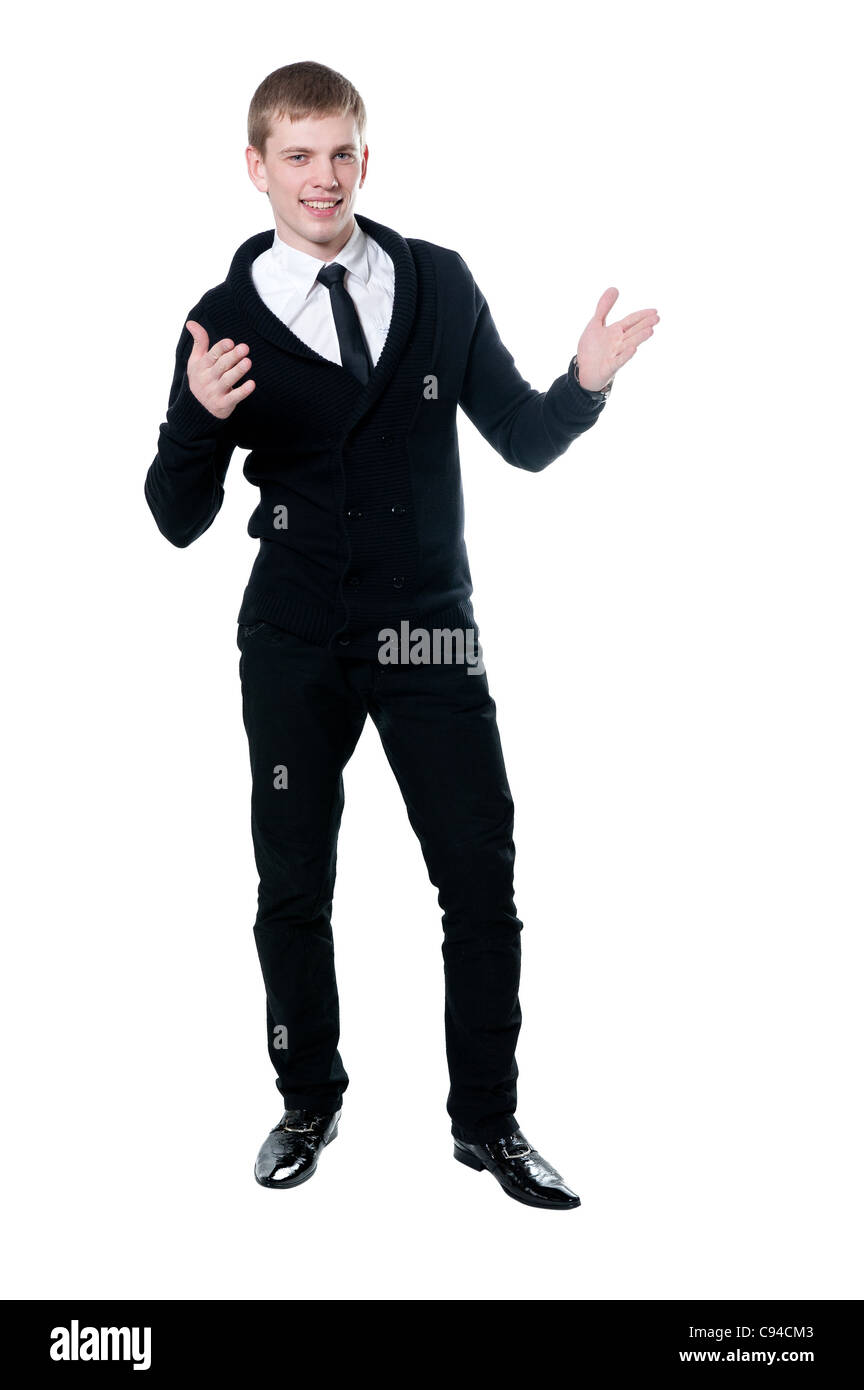 The young businessman in a suit isolated on white background Stock ...
