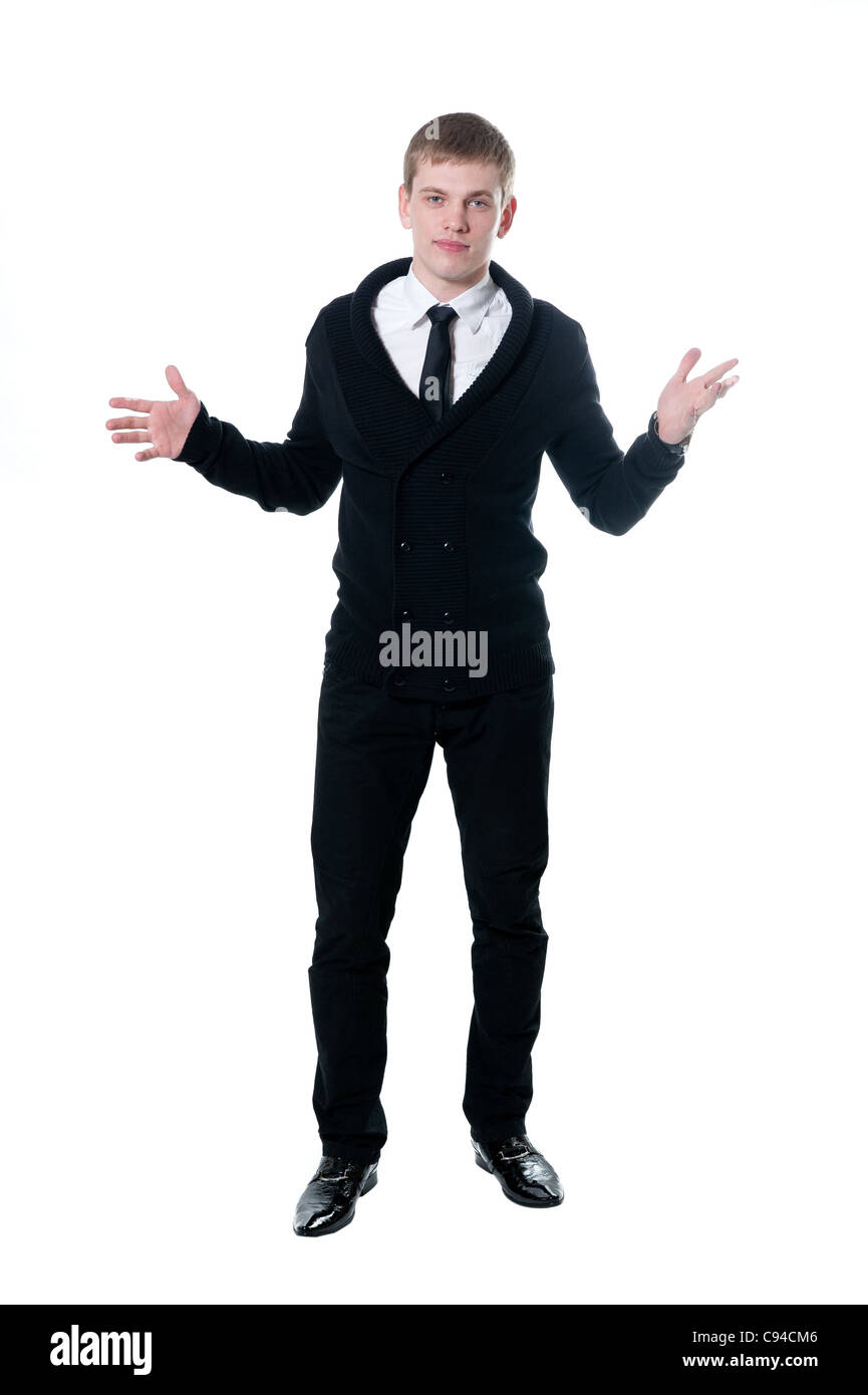 The young businessman in a suit isolated on white background Stock ...
