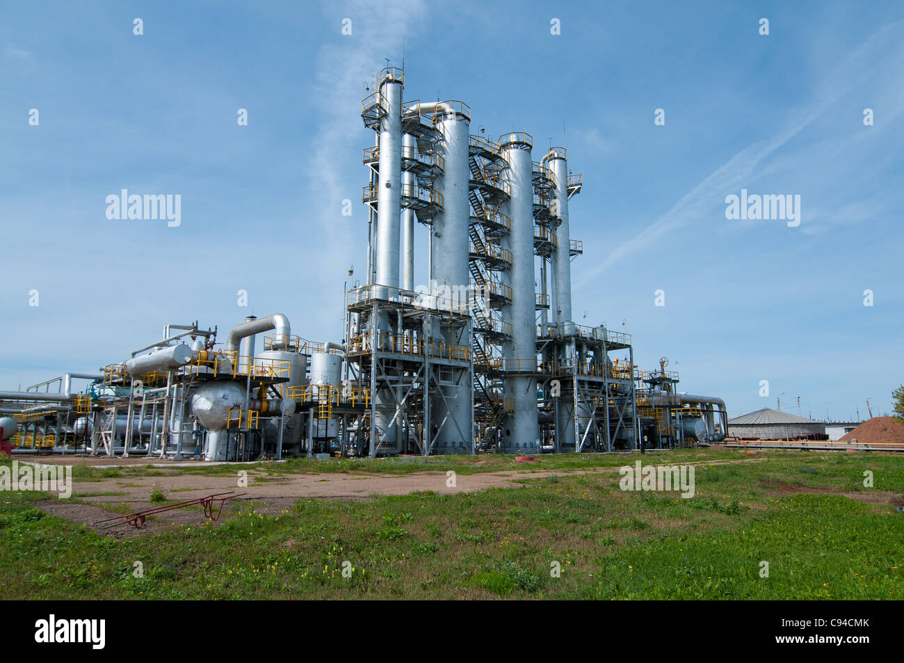 View gas processing factory. gas and oil industry Stock Photo