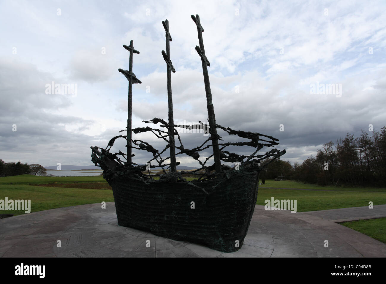 Famine Monument Stock Photo