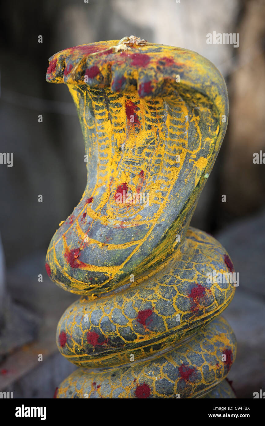 Snake god statue Tamil Nadu India Stock Photo Alamy