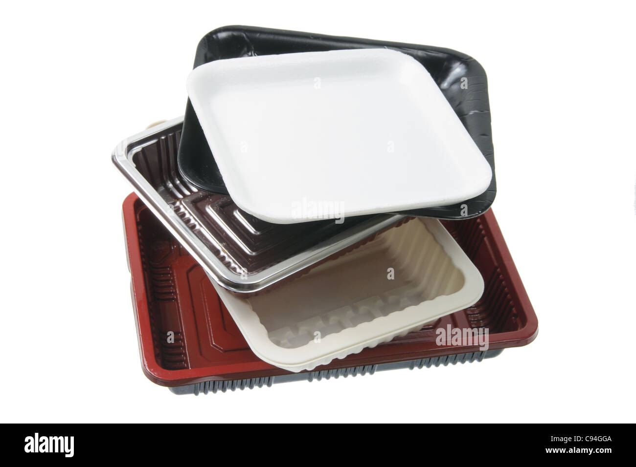 Stack of Food Trays Stock Photo Alamy