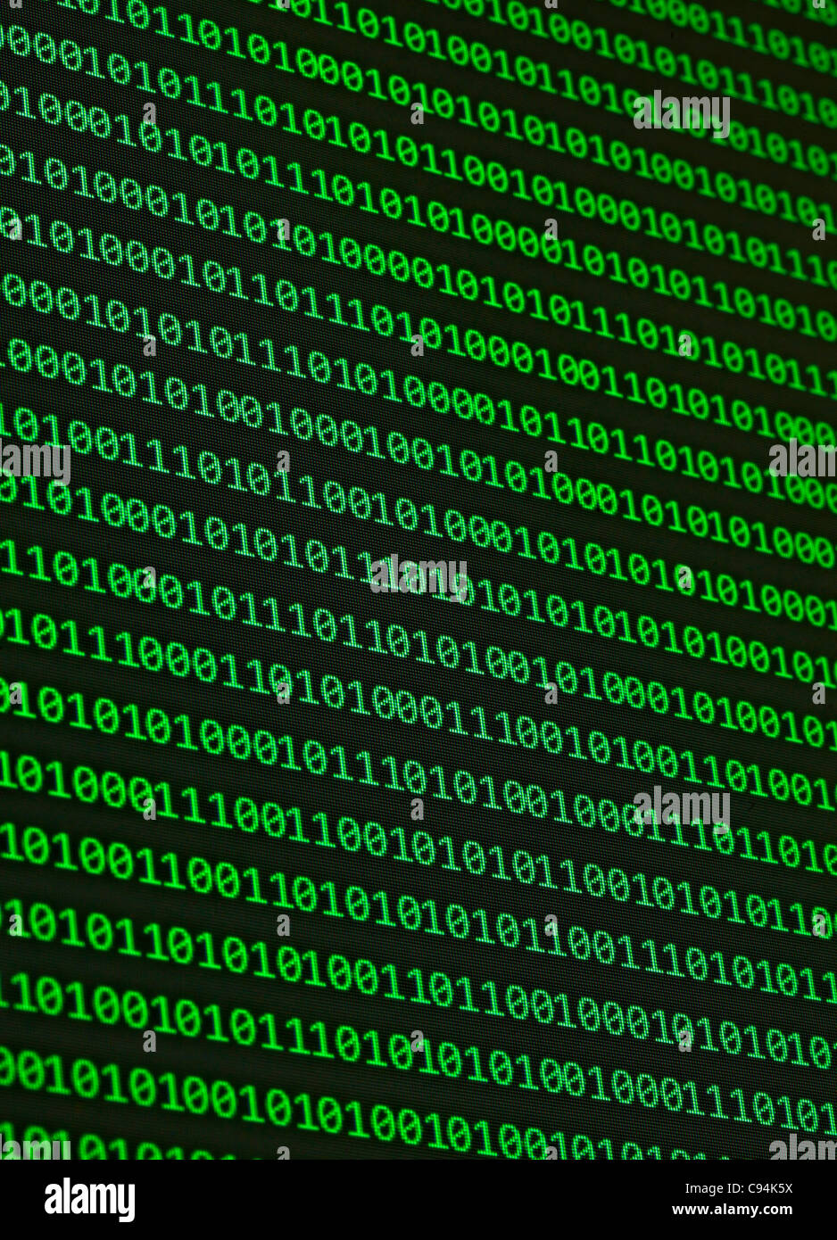 binary numbers on a computer screen Stock Photo - Alamy