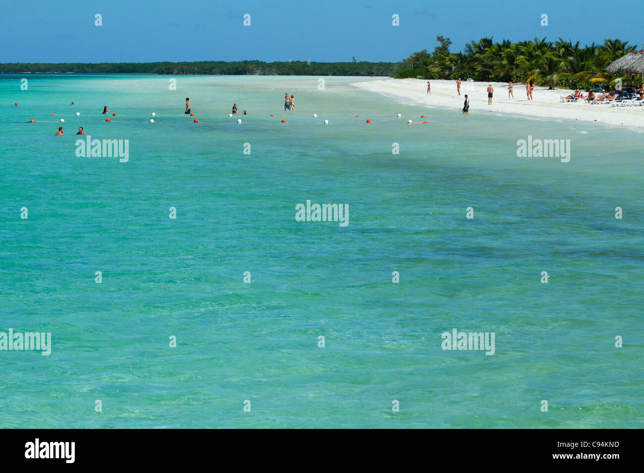 Scenic beach view at Guardalavaca, Cuba, Caribbean, November, 2010 Stock Photo