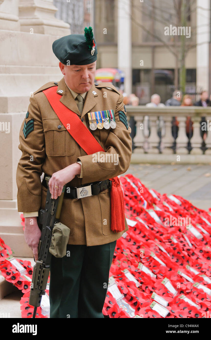 Guard of Honour at the Remembrance Sunday wreath laying ceremony, Belfast 13/11/2011 Stock Photo