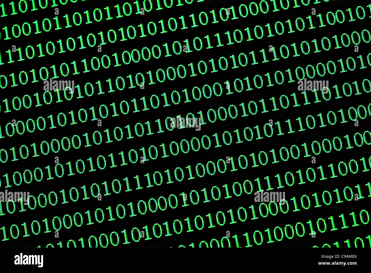 binary numbers on a computer screen Stock Photo - Alamy