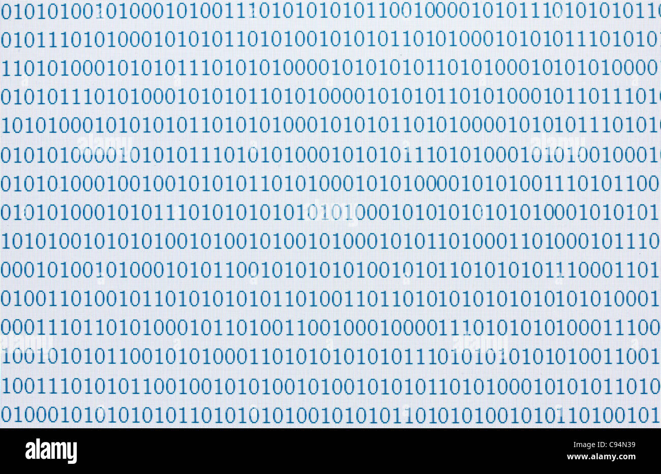 binary numbers on a computer screen Stock Photo - Alamy