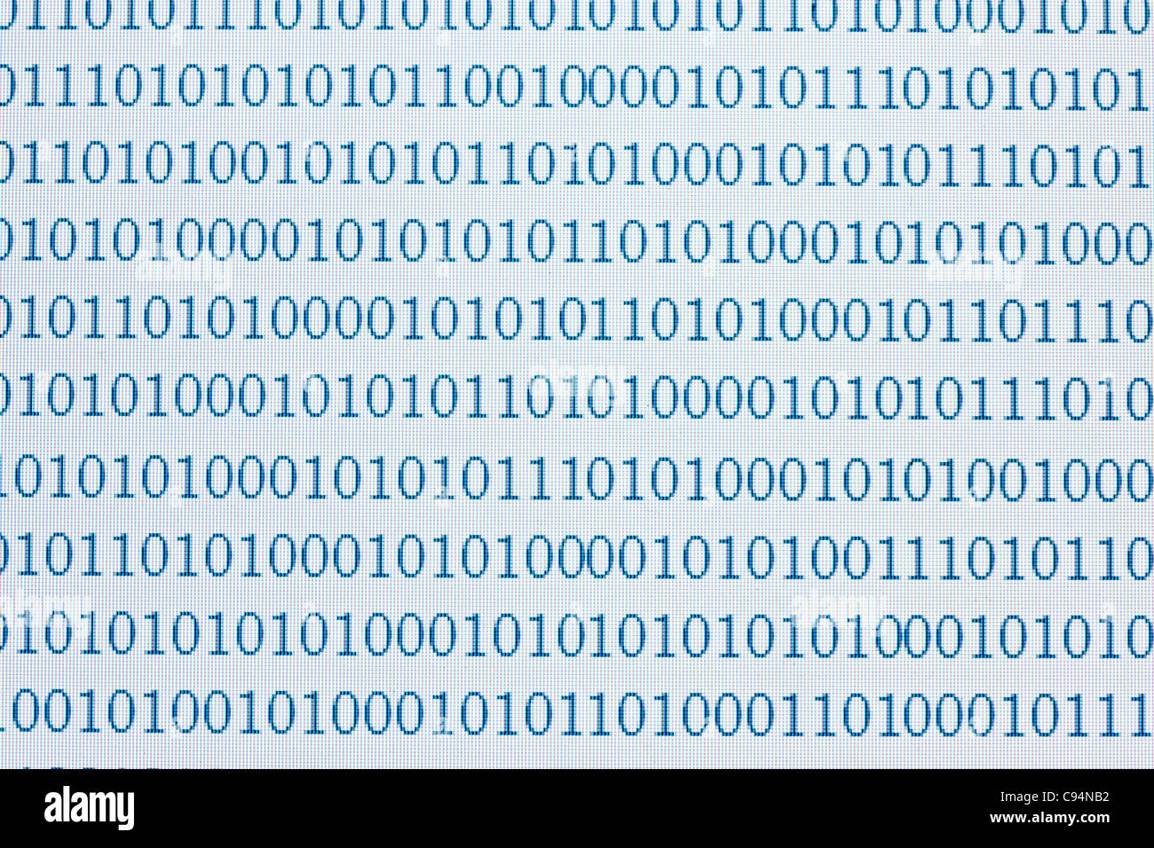 binary numbers on a computer screen Stock Photo - Alamy