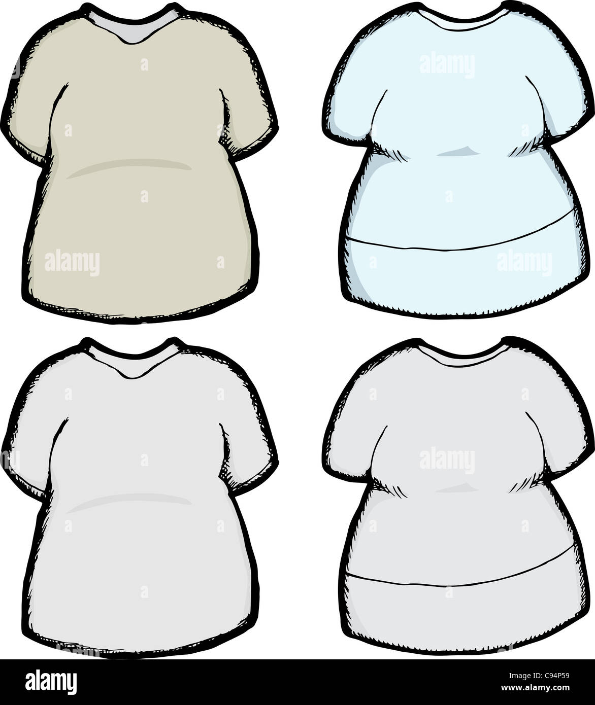Mens v-neck t-shirt design template front back Vector Image