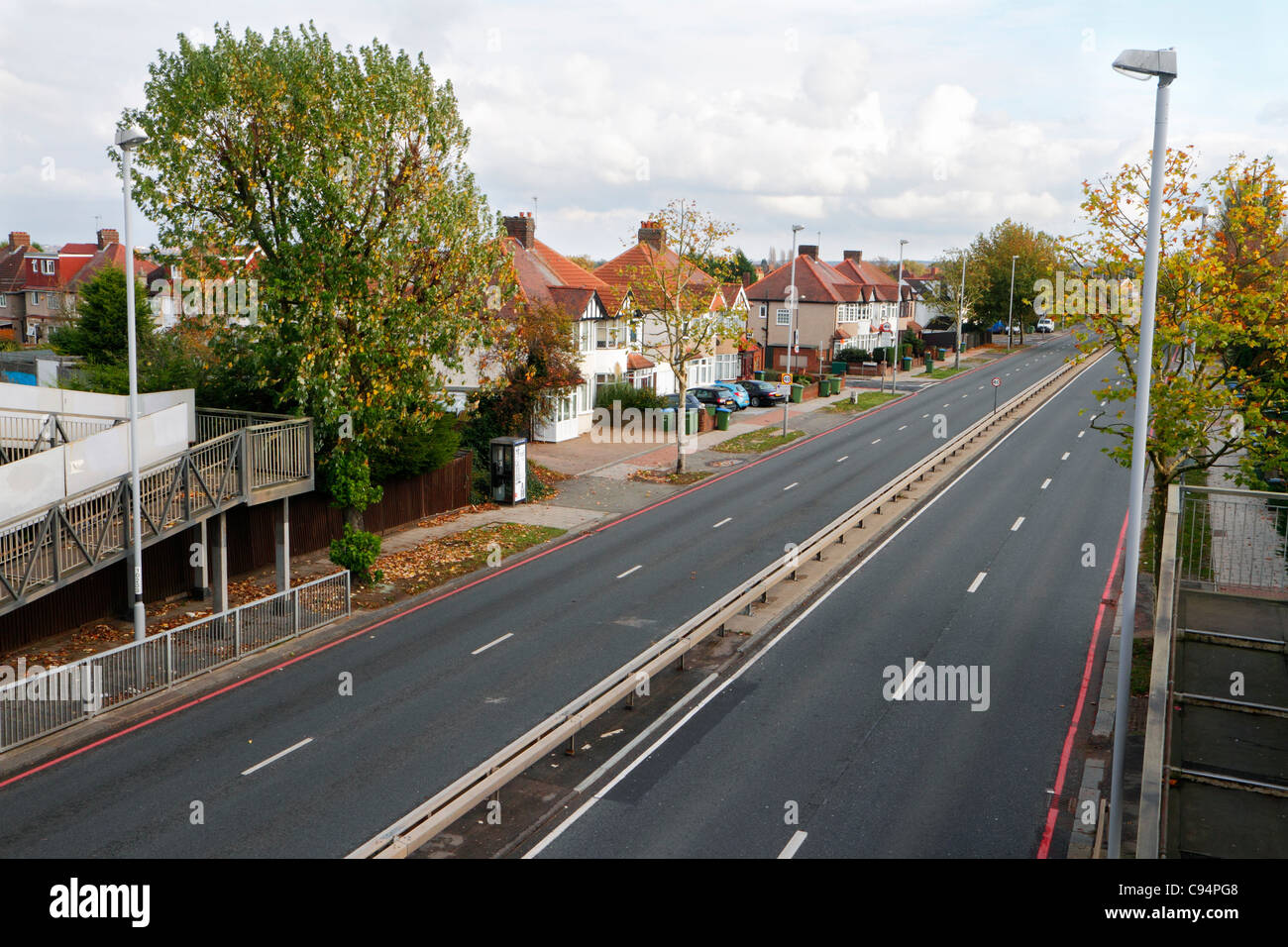 Traffic-free A20 Sidcup by-pass. Stock Photo