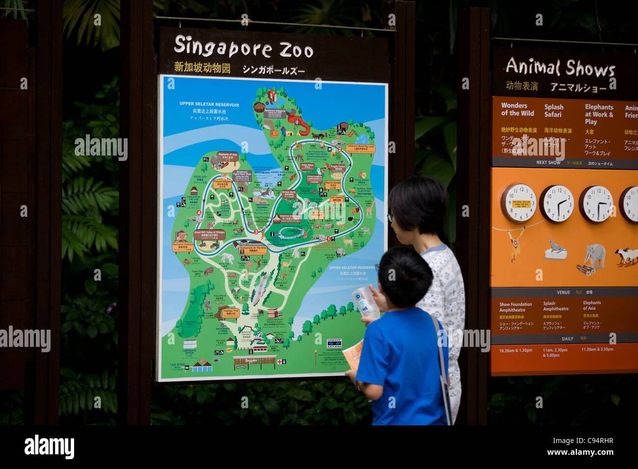 Singapore Zoo: planning your visit Stock Photo