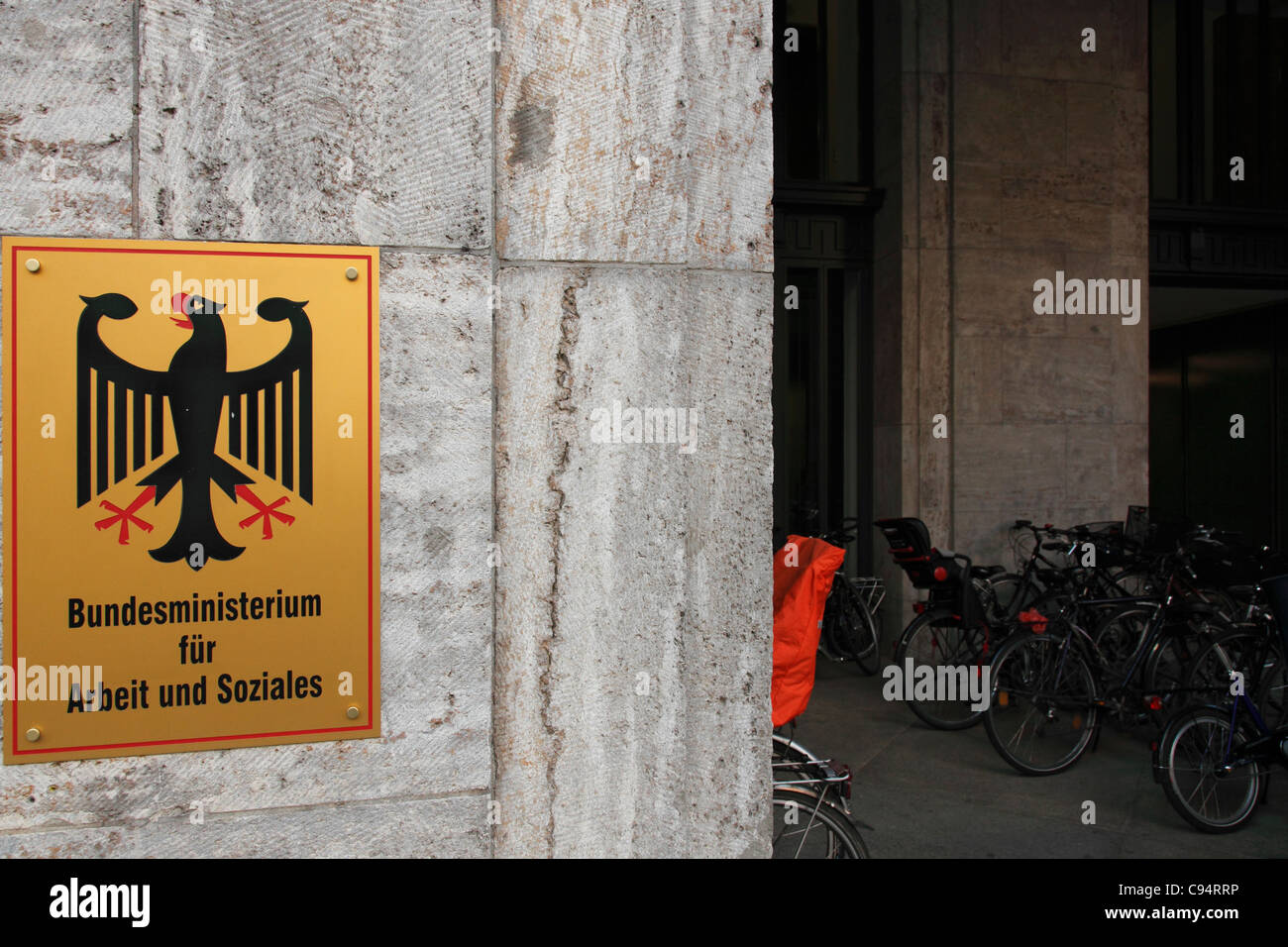 German Federal Ministry of Labour and Social Affairs in Berlin Mitte; Bundesministerium für Arbeit und Soziales in Berlin Stock Photo
