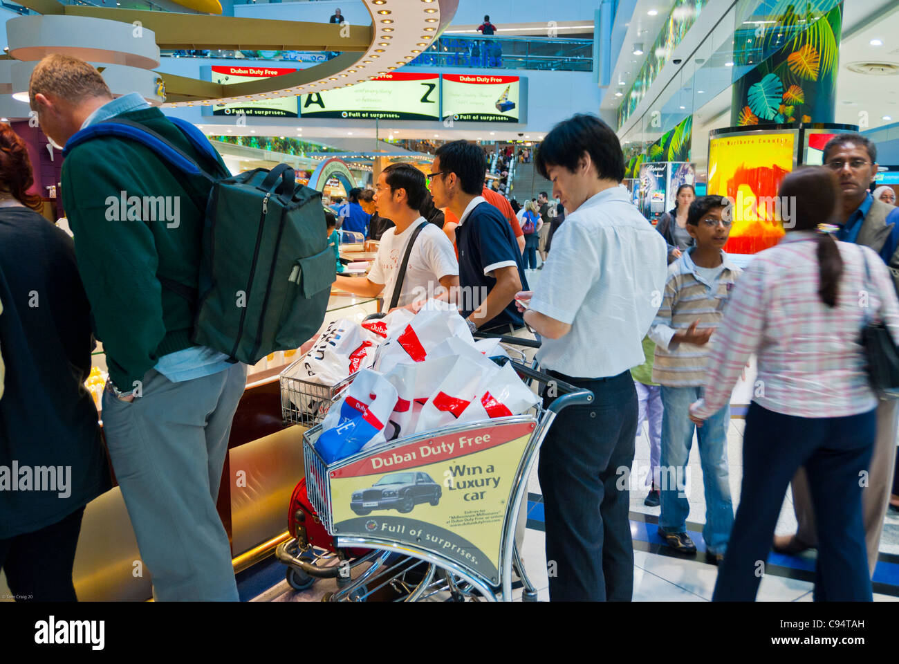 Dubai, United Arab Emirates Airport Shopping Mall, Men Shopping inside