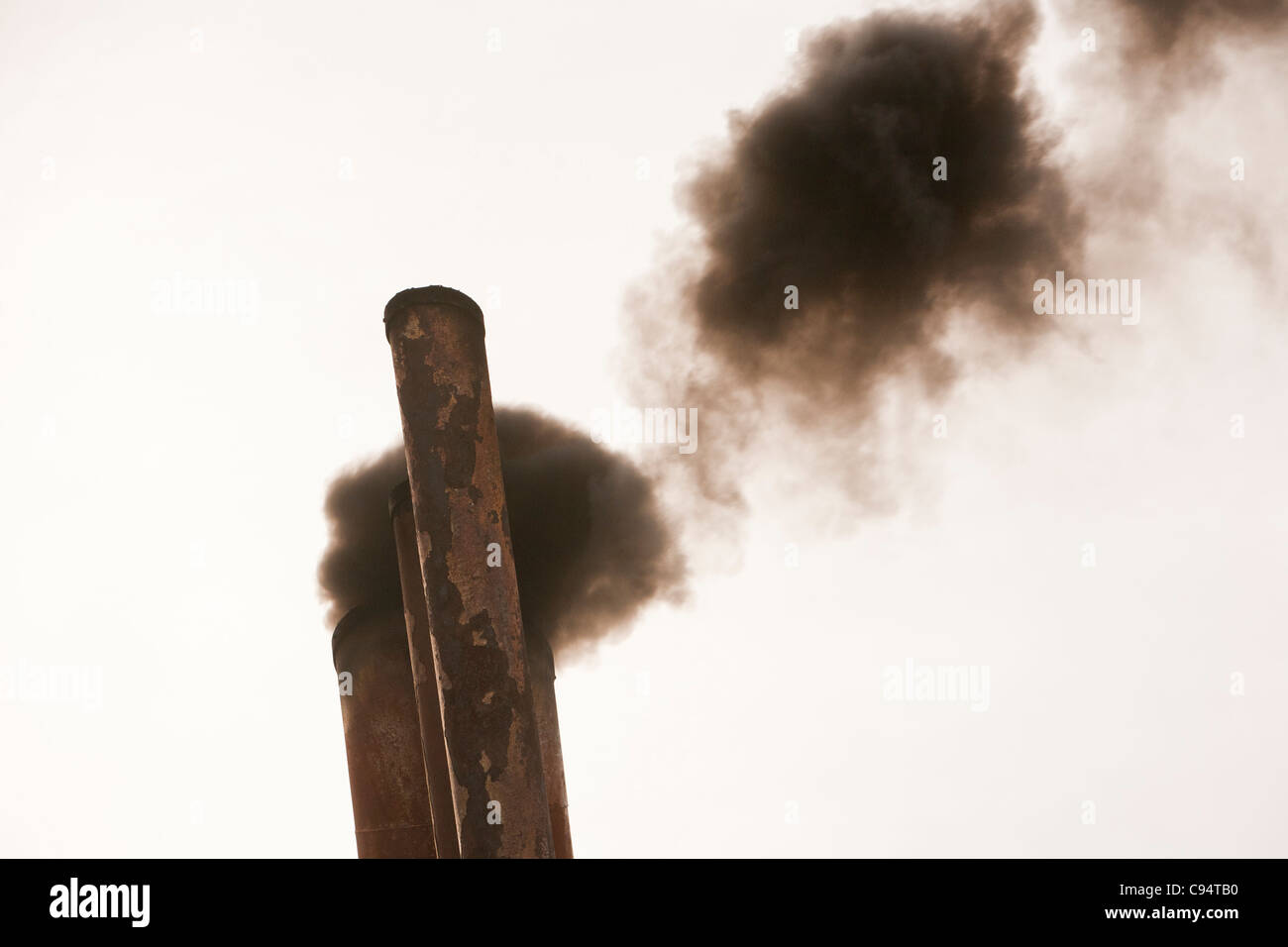 Exhaust emissions, the result of burning marine diesel in a ships