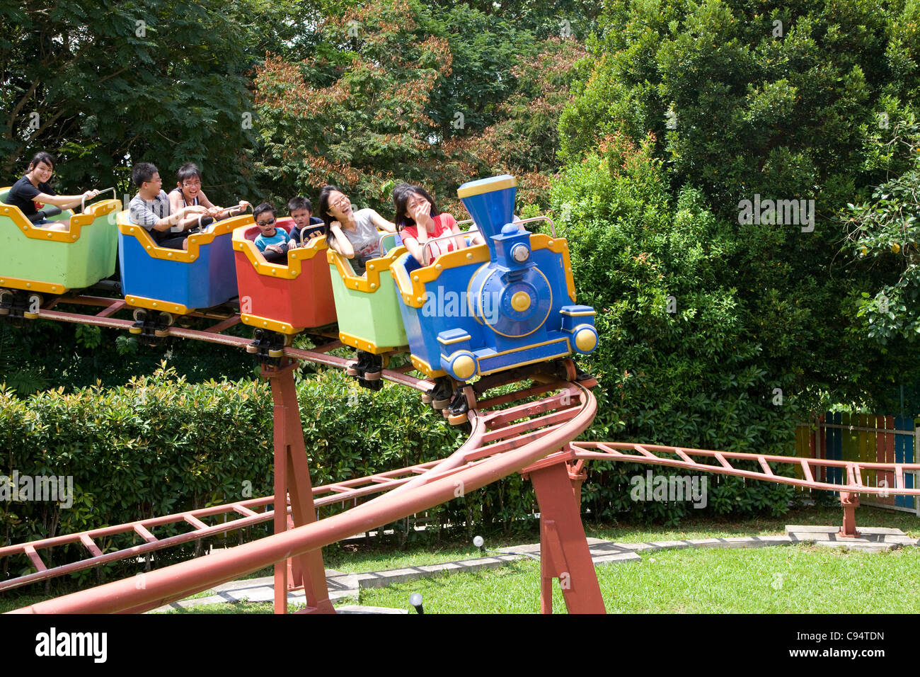 Children's Activities: Escape Theme Park - wild train ride Stock Photo