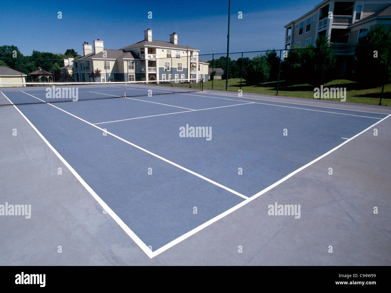 Tennis court in housing development in suburban Philadelphia