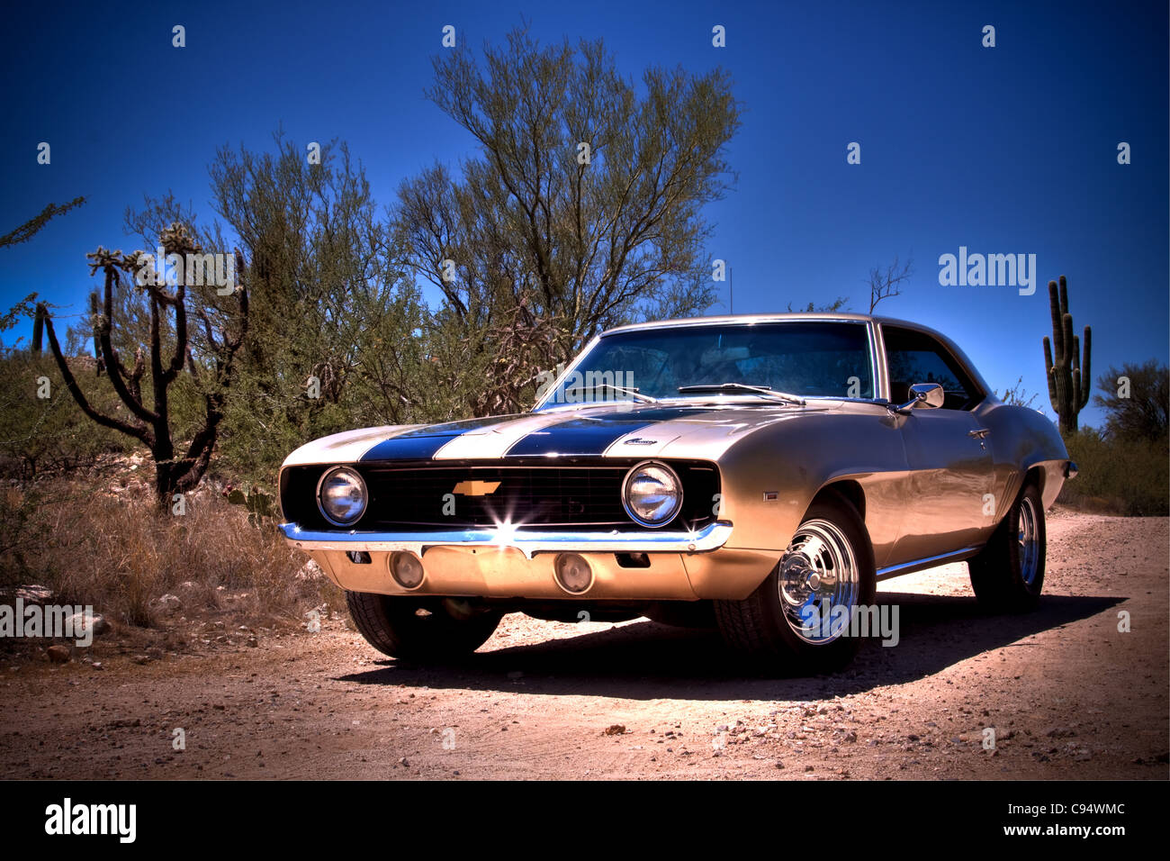 Chevrolet Camero On A Dirt Road In Tucson Stock Photo Alamy