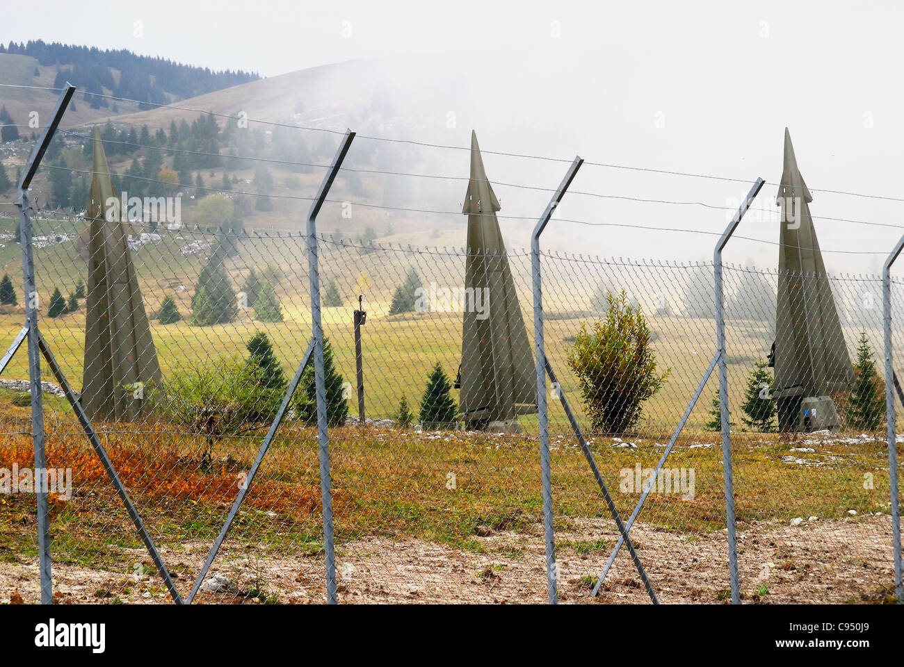 Cold war. Ex NATO base Tuono ( Thunder) .Missiles Nike-Hercules on Stock  Photo - Alamy