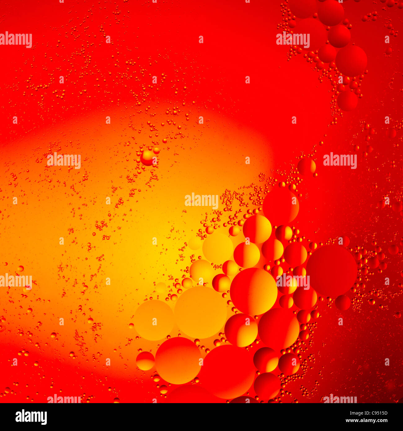 Abstract-Oil Drops in Water Stock Photo
