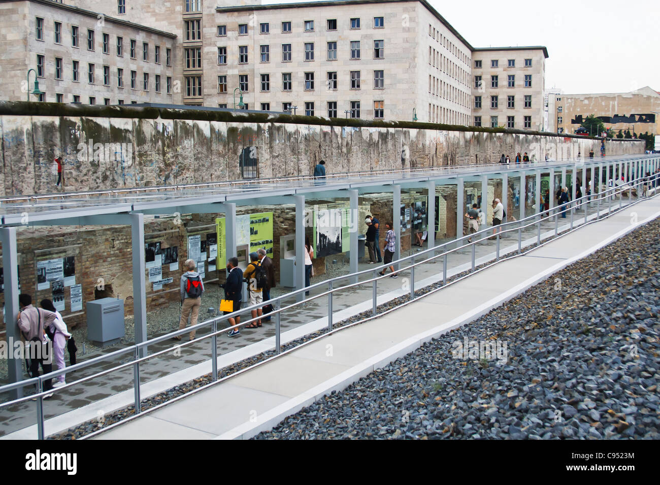 Topography of Terror Museum. Site of the Gestapo HQ. Berlin, Germany. Stock Photo