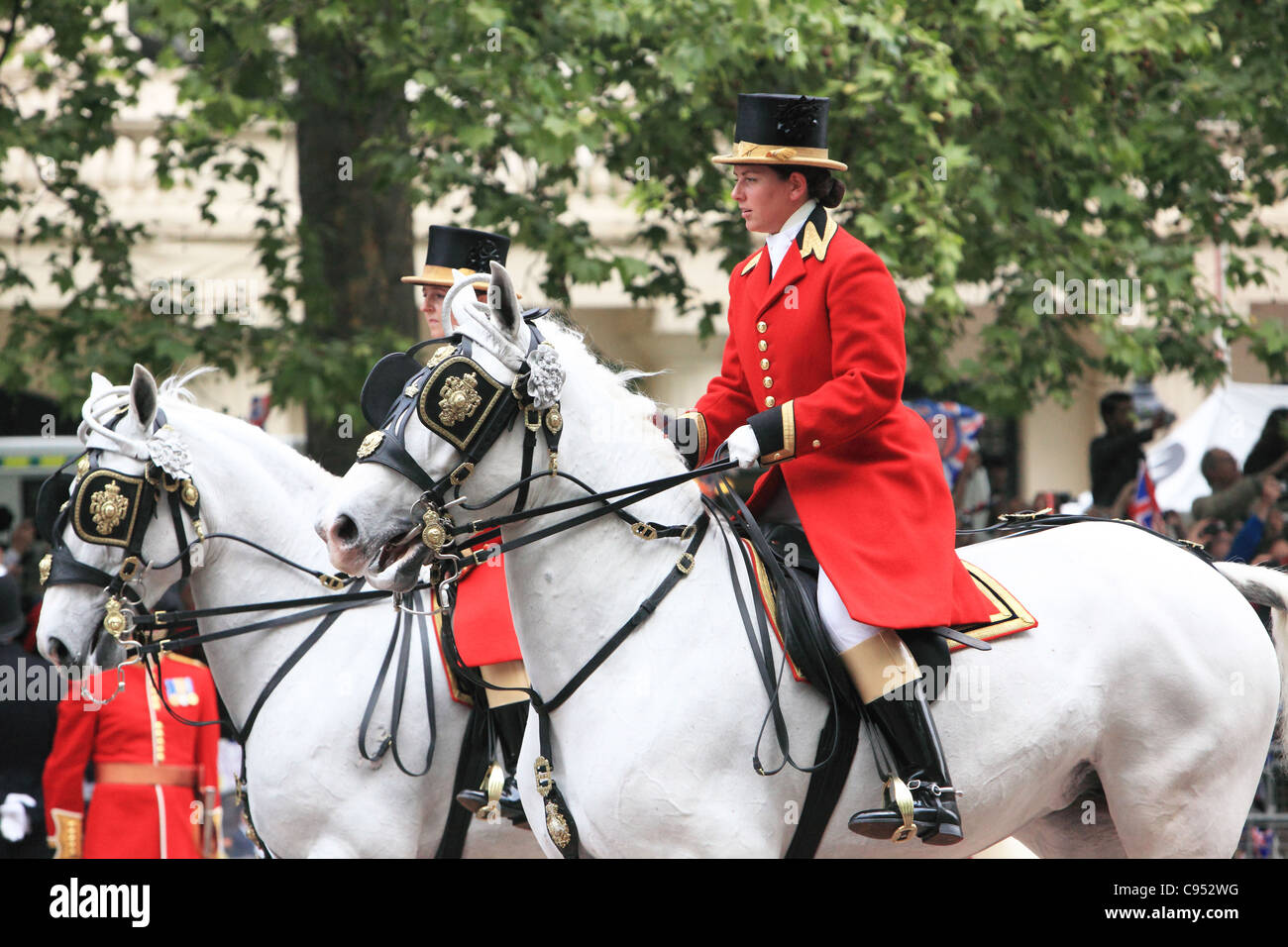 Display of pageantry on the Mall, London, UK Stock Photo