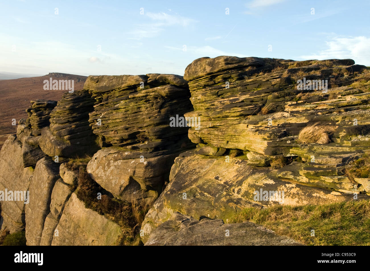 Stanage Edge Rocks Stanage Edge Gritstone Rocks in the Peak District National Park ...