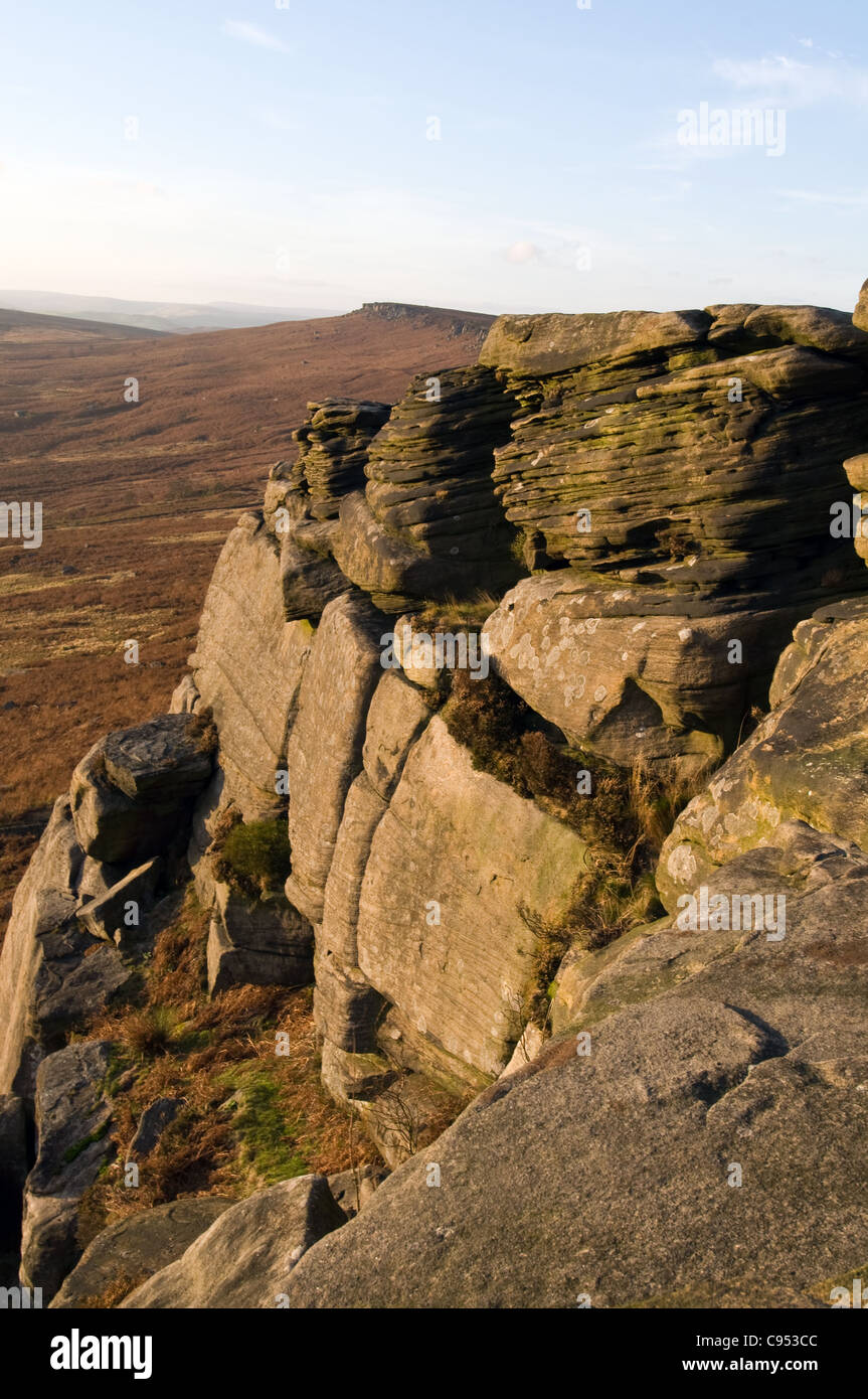Stanage Edge Rocks Stanage Edge Gritstone Rocks in the Peak District National Park ...