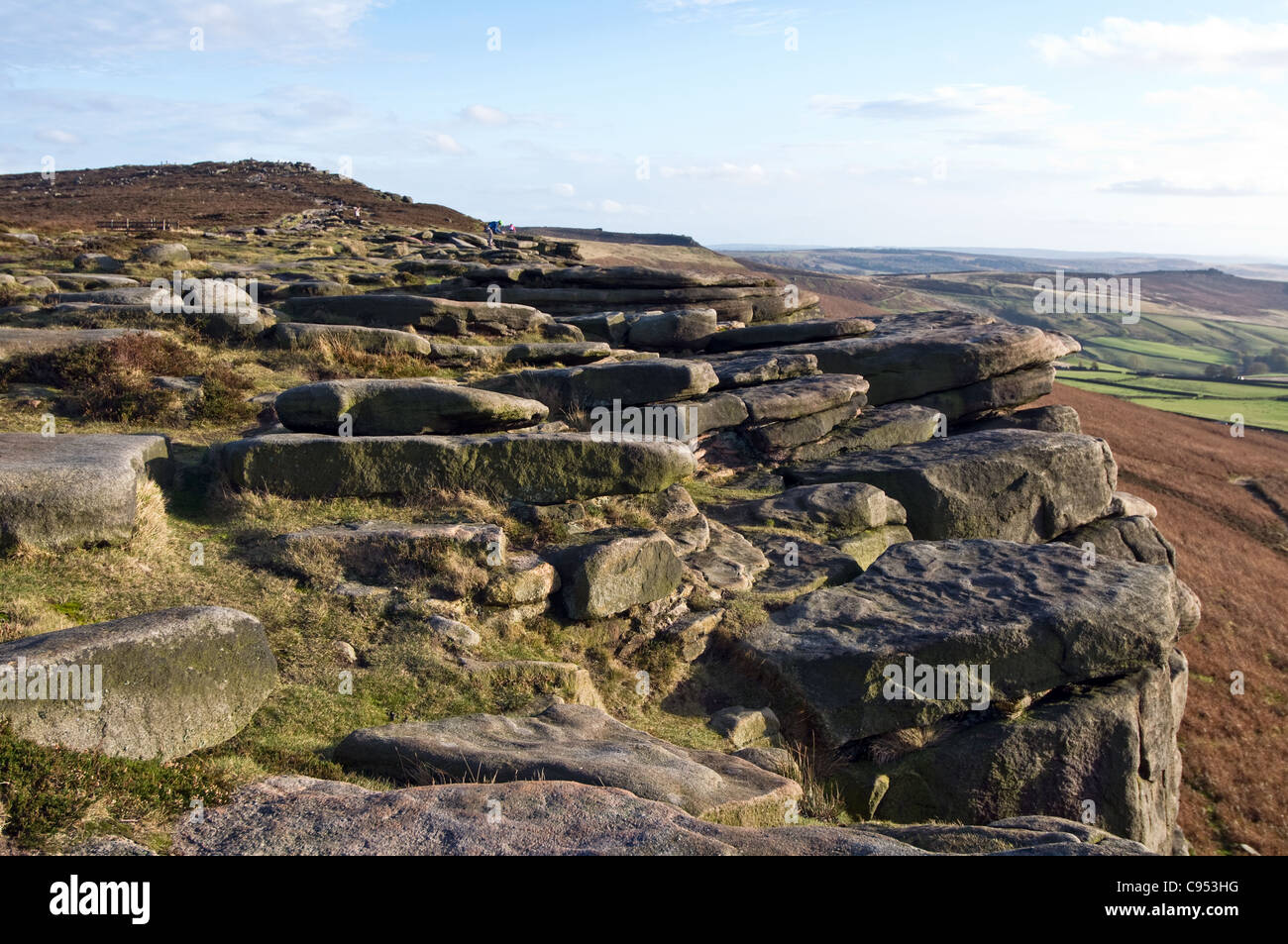Stanage Edge Rocks Stanage Edge Gritstone Rocks in the Peak District National Park ...