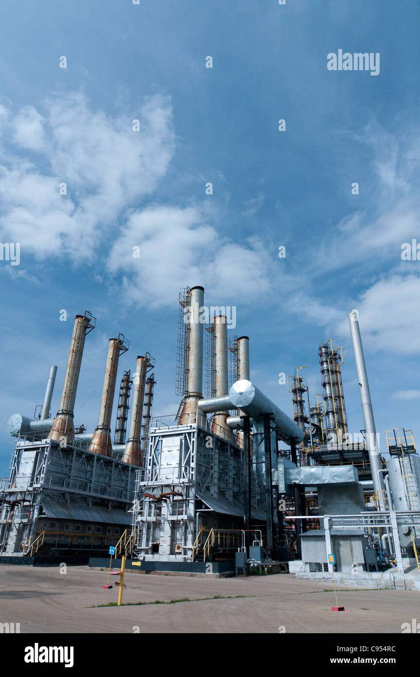 View gas processing factory. gas and oil industry Stock Photo