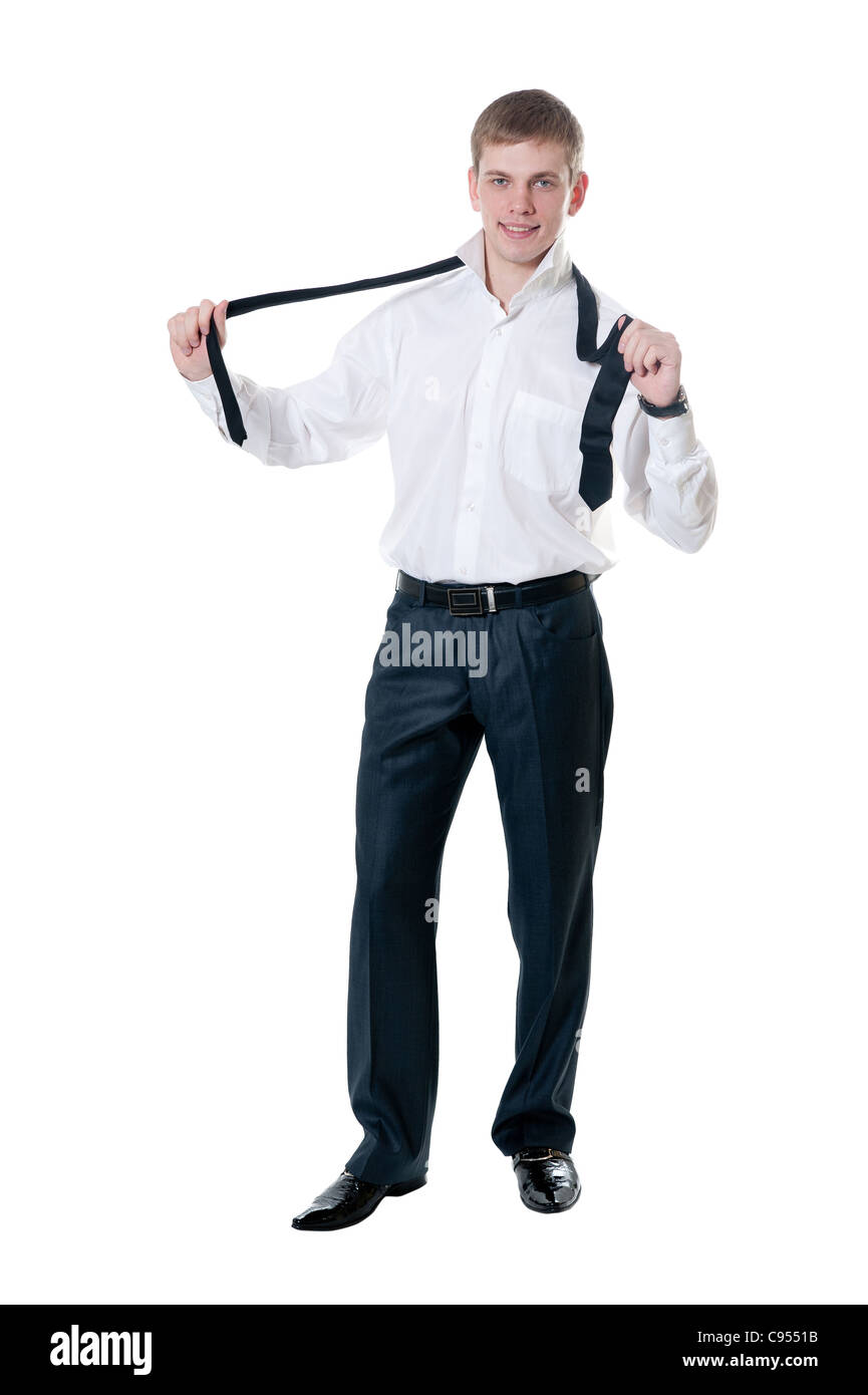 The young businessman in a suit isolated on white background Stock ...