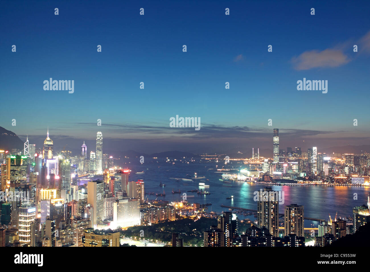 Sunset in Hong Kong Stock Photo - Alamy