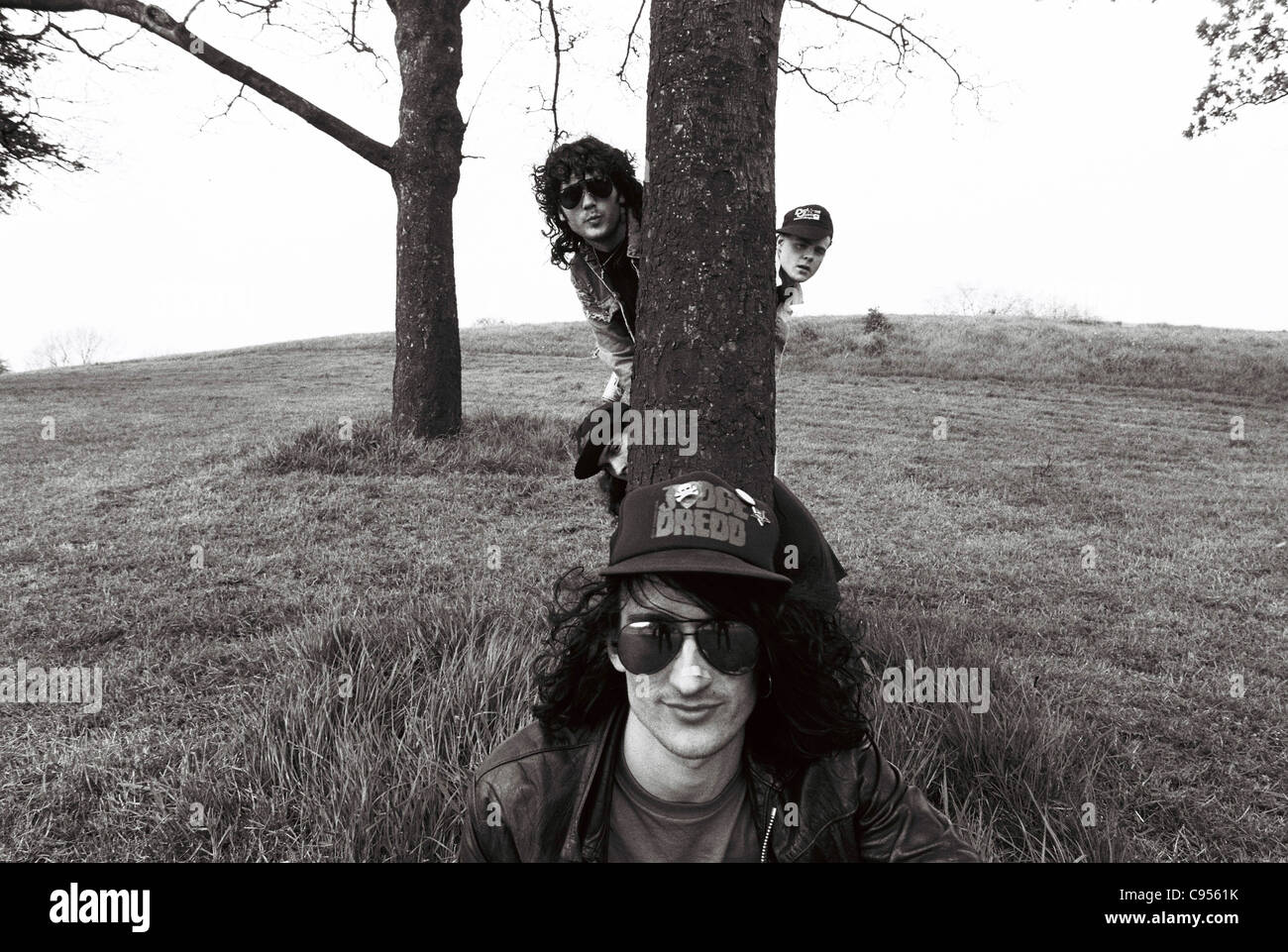 The Band Pop Will Eat Itself, Clint Mansell, photographed on Primrose Hill, London 1987 Stock Photo
