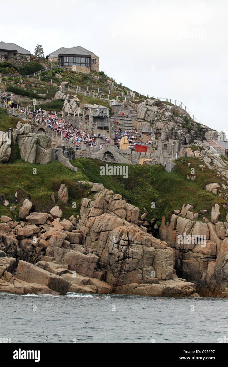 Minack Theatre; Cornwall; UK; seen from a boat Stock Photo