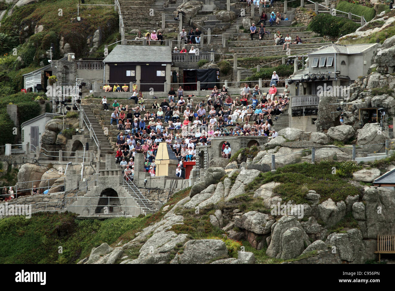 Minack Theatre; Cornwall; UK; seen from a boat Stock Photo