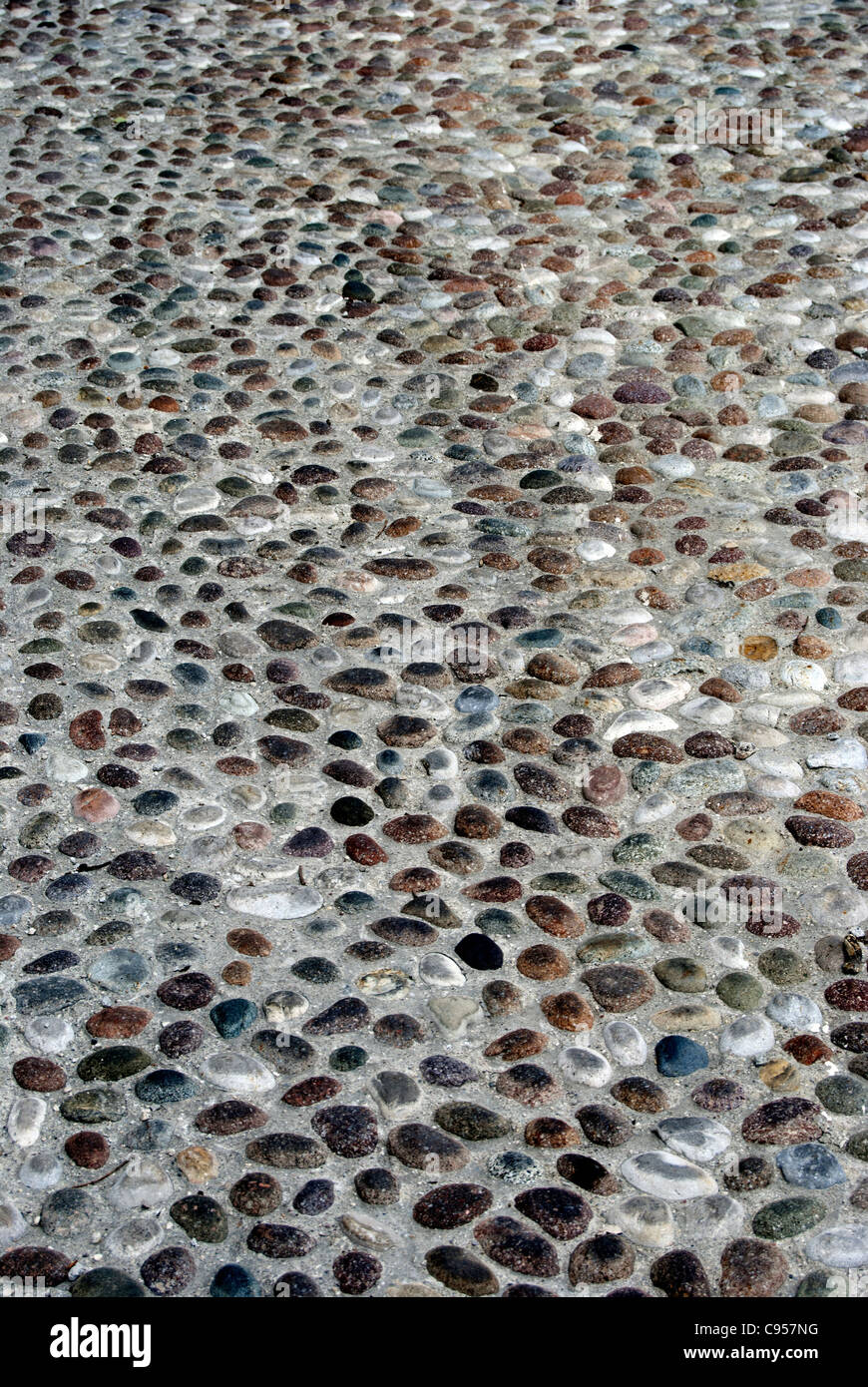 a cobblestone paving Stock Photo