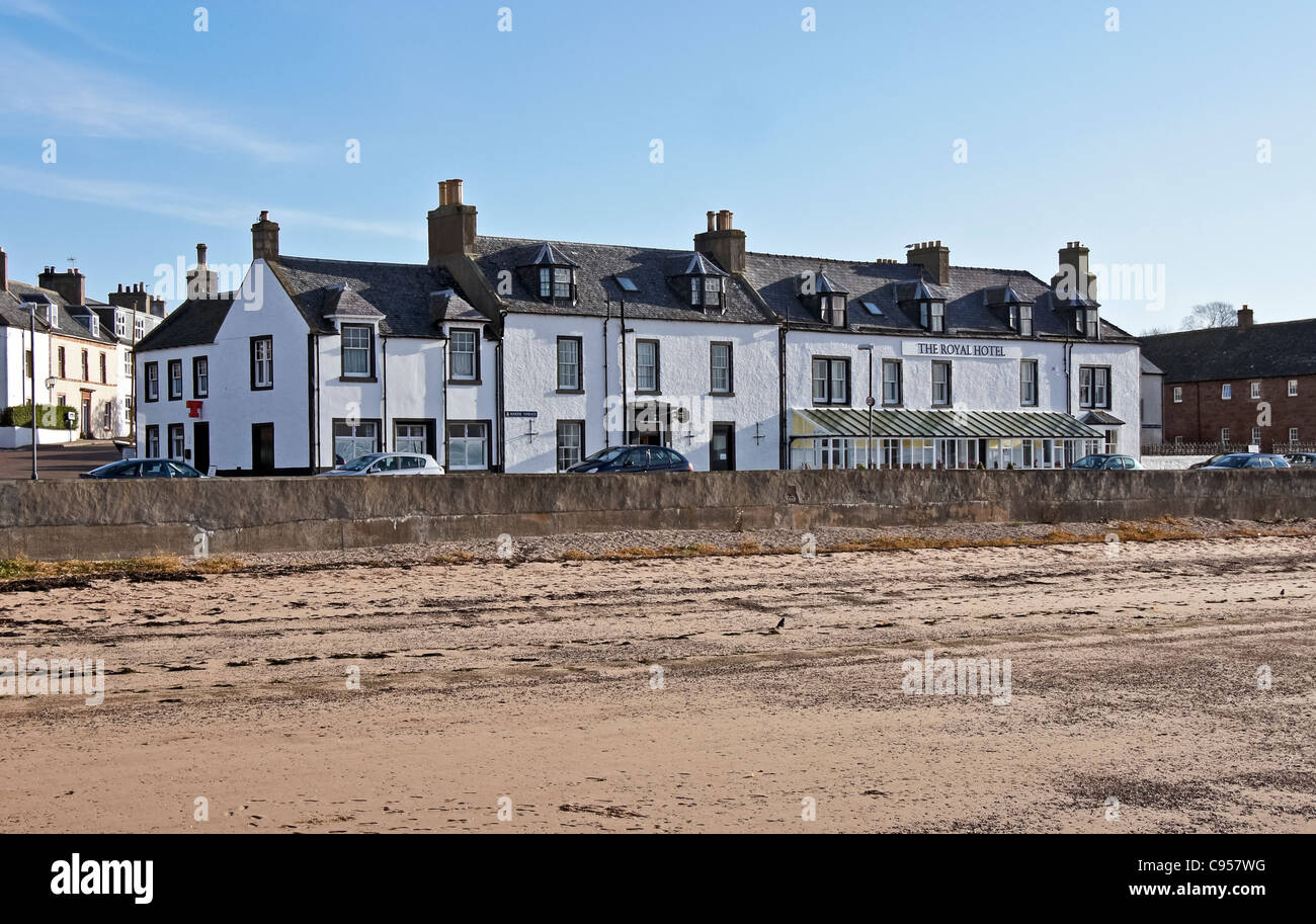 The Royal Hotel by the harbour in Cromarty The Black Isle Scotland Stock Photo