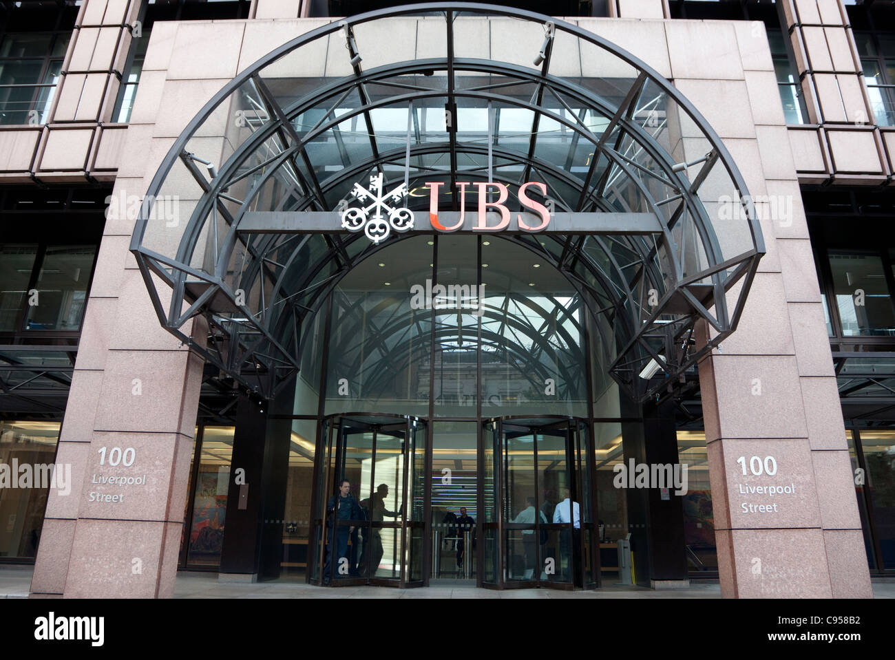 UBS offices, Liverpool Street, London Stock Photo