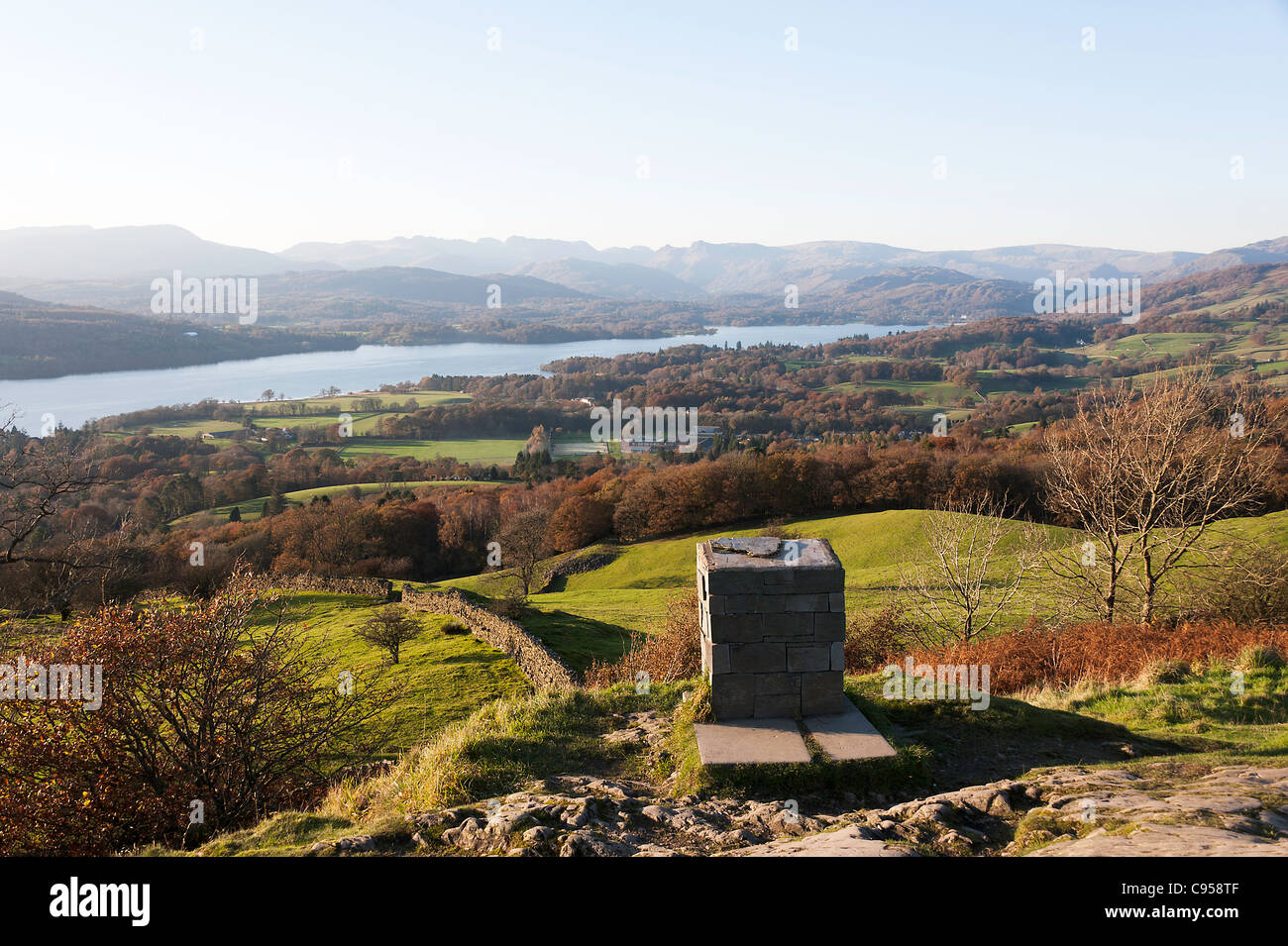 View Towards Ambleside and Lake Windermere from Orrest Head Lookout