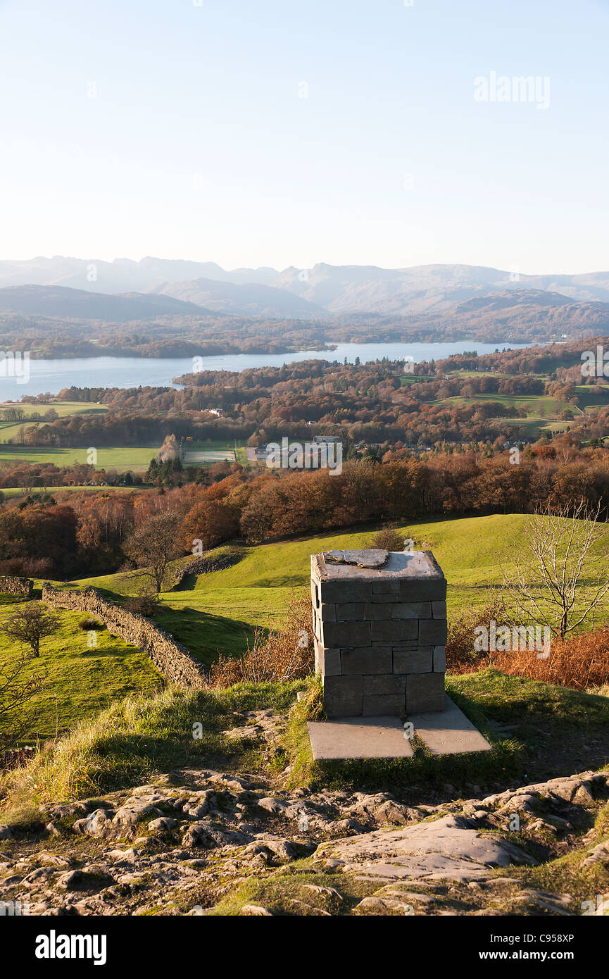 View Towards Ambleside and Lake Windermere from Orrest Head Lookout