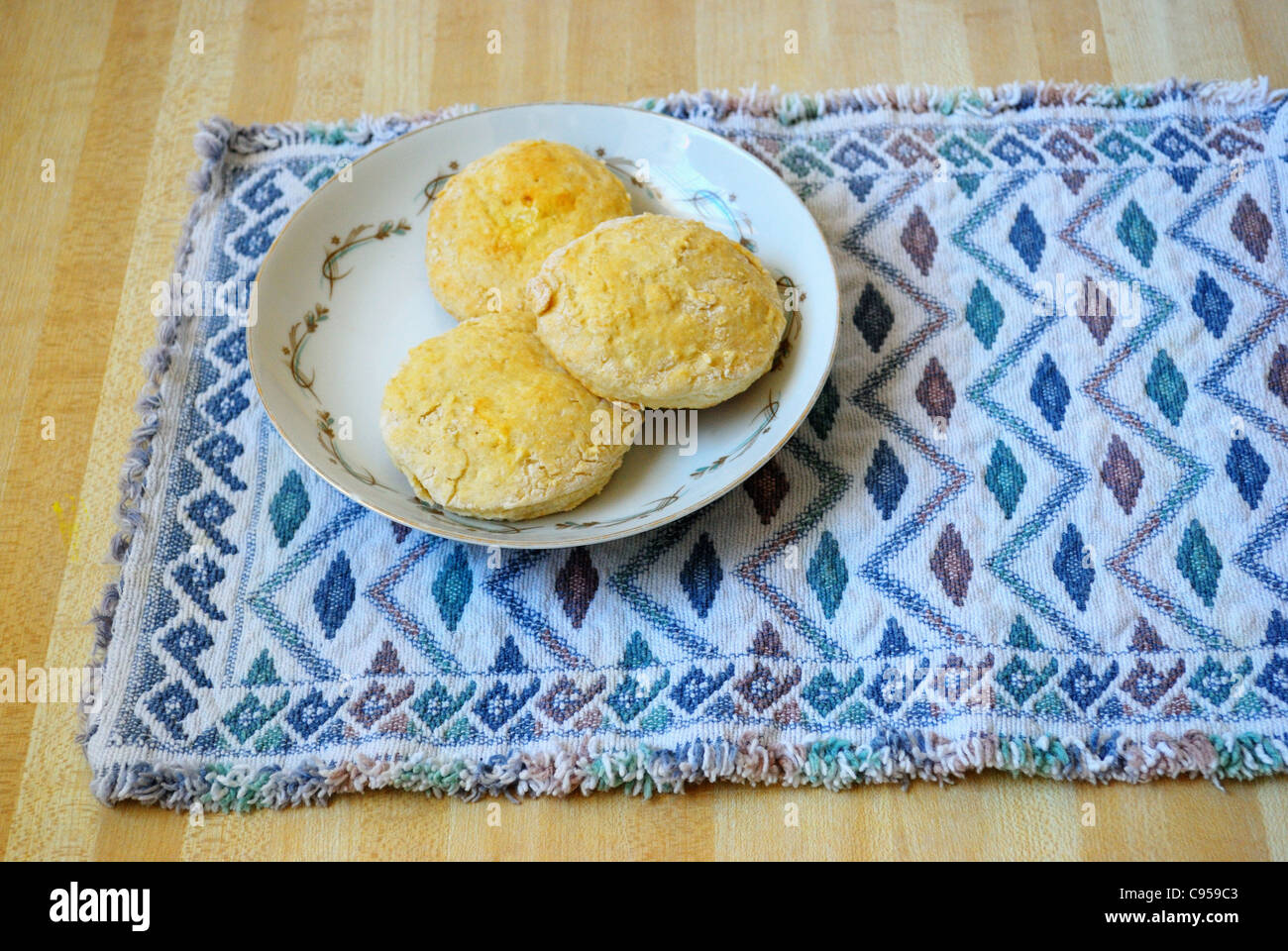 English Devonshire scones and butter Stock Photo - Alamy