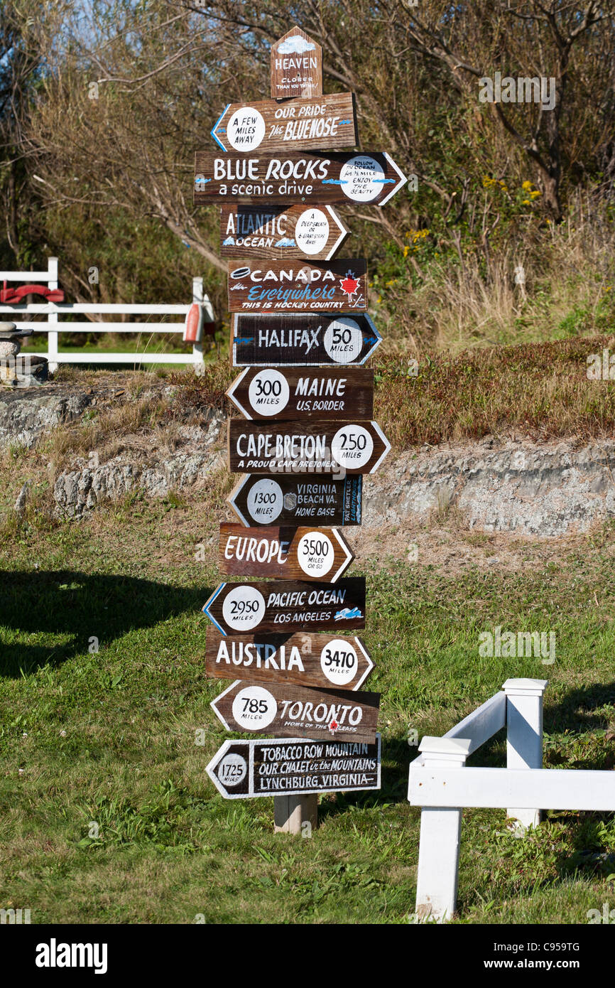 A sign to everywhere in the middle of nowhere. A sign points to