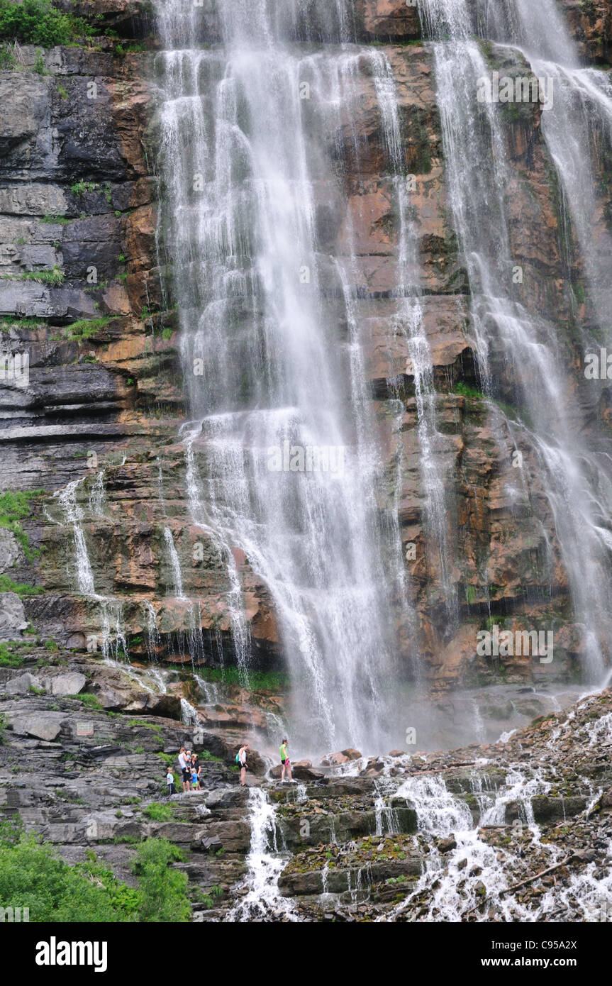 Bridal Veil Falls in the Wasatch Mountains (near Provo, Utah Stock