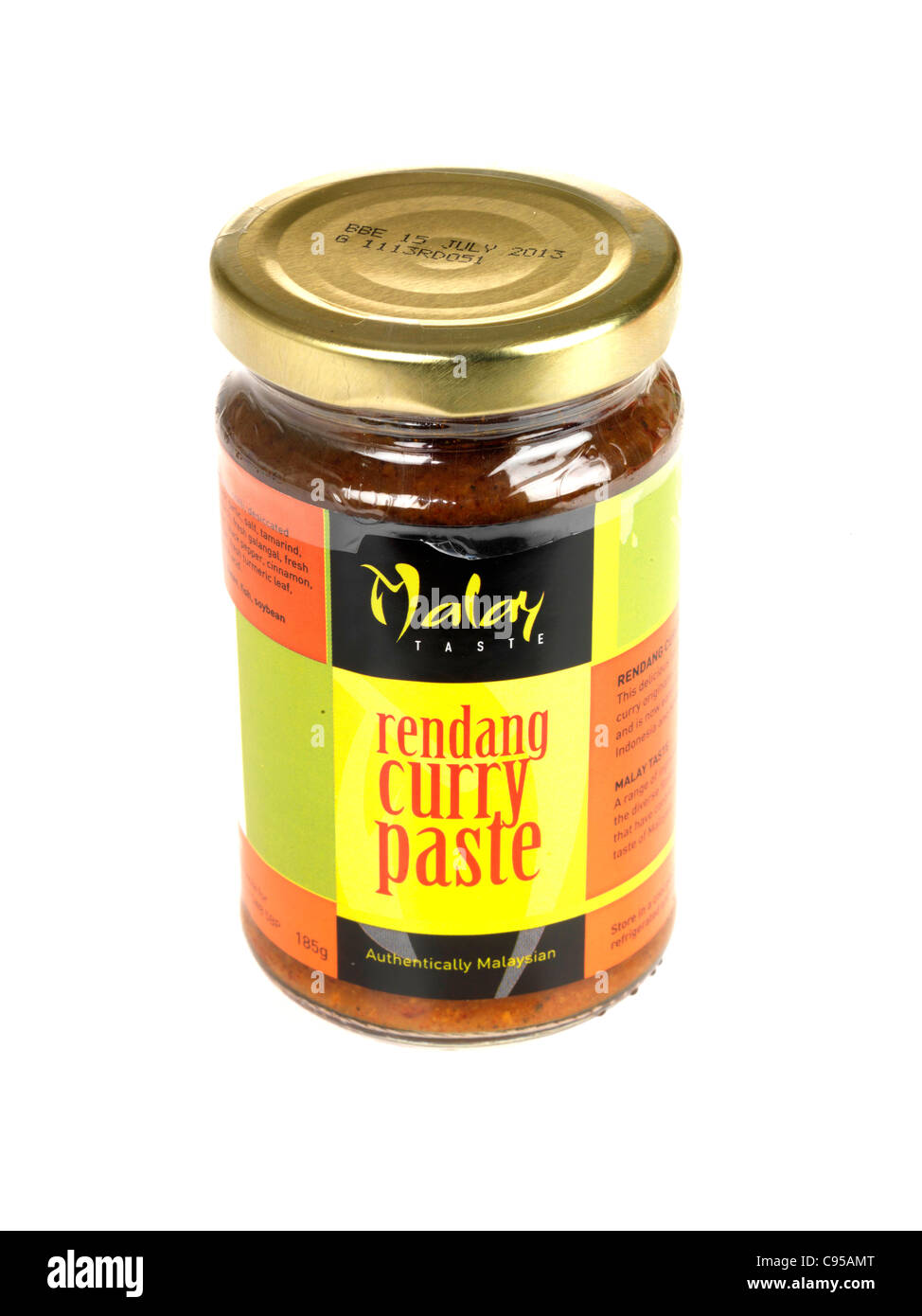 Jar of Rendang Curry Paste Stock Photo