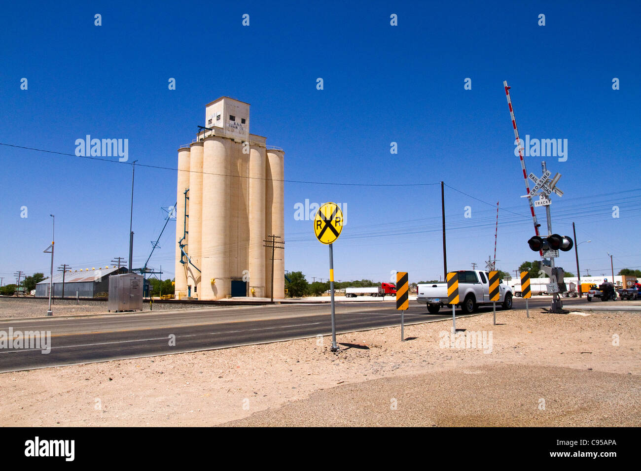Grain Silo, Muleshoe, Texas, USA in Texas Panhandle, west Texas