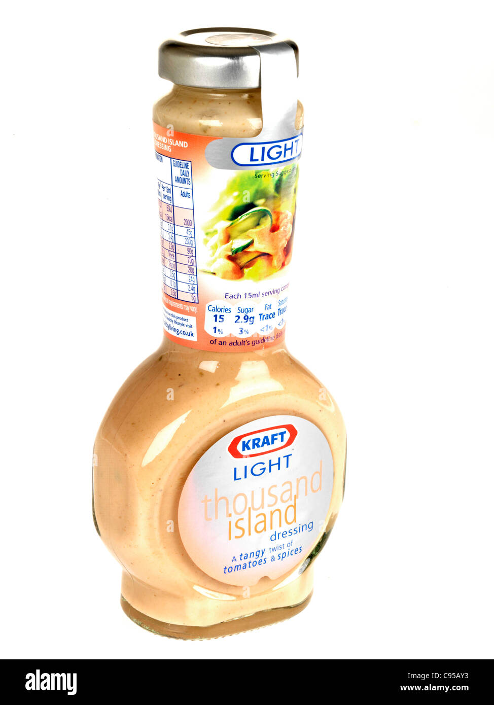 Bottle of Kraft Light Thousand Island Dressing Stock Photo