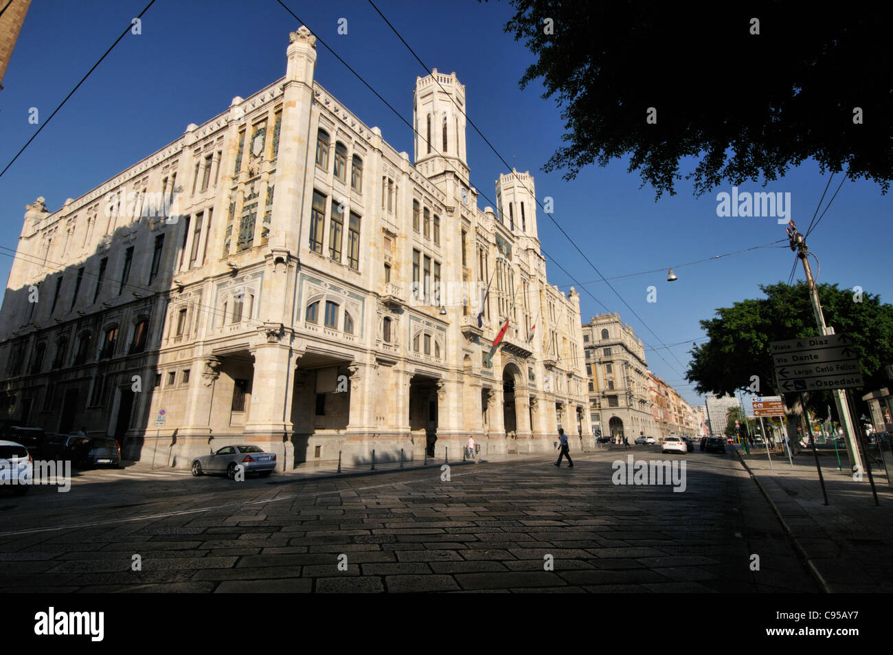 City hall of Cagliari, Sardinia Stock Photo